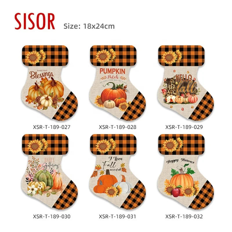 Wholesale Christmas Socks Shape Ceramic Trivet  Wholesale Custom Sublimation Ceramic pad With Cork Bottom Ceramic Placemat