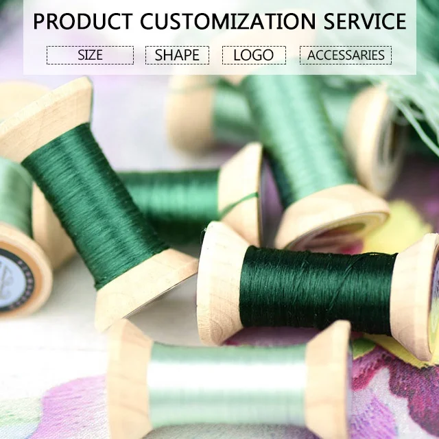Custom Assorted Sizes Natural Color Storage Sew Spool Cotton Ribbon Empty Wooden Spool For Sale