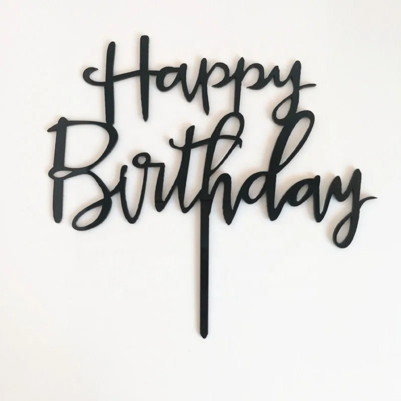 Лидер продаж аксессуары для торта на заказ акриловый Топпер для торта «С Днем Рождения»