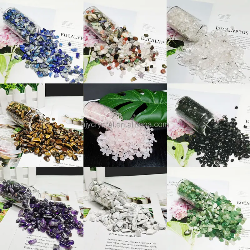 Wholesale Natural Healing Crystal Tumbled Stone Clear Rose Quartz Gravel Tumbled Stone