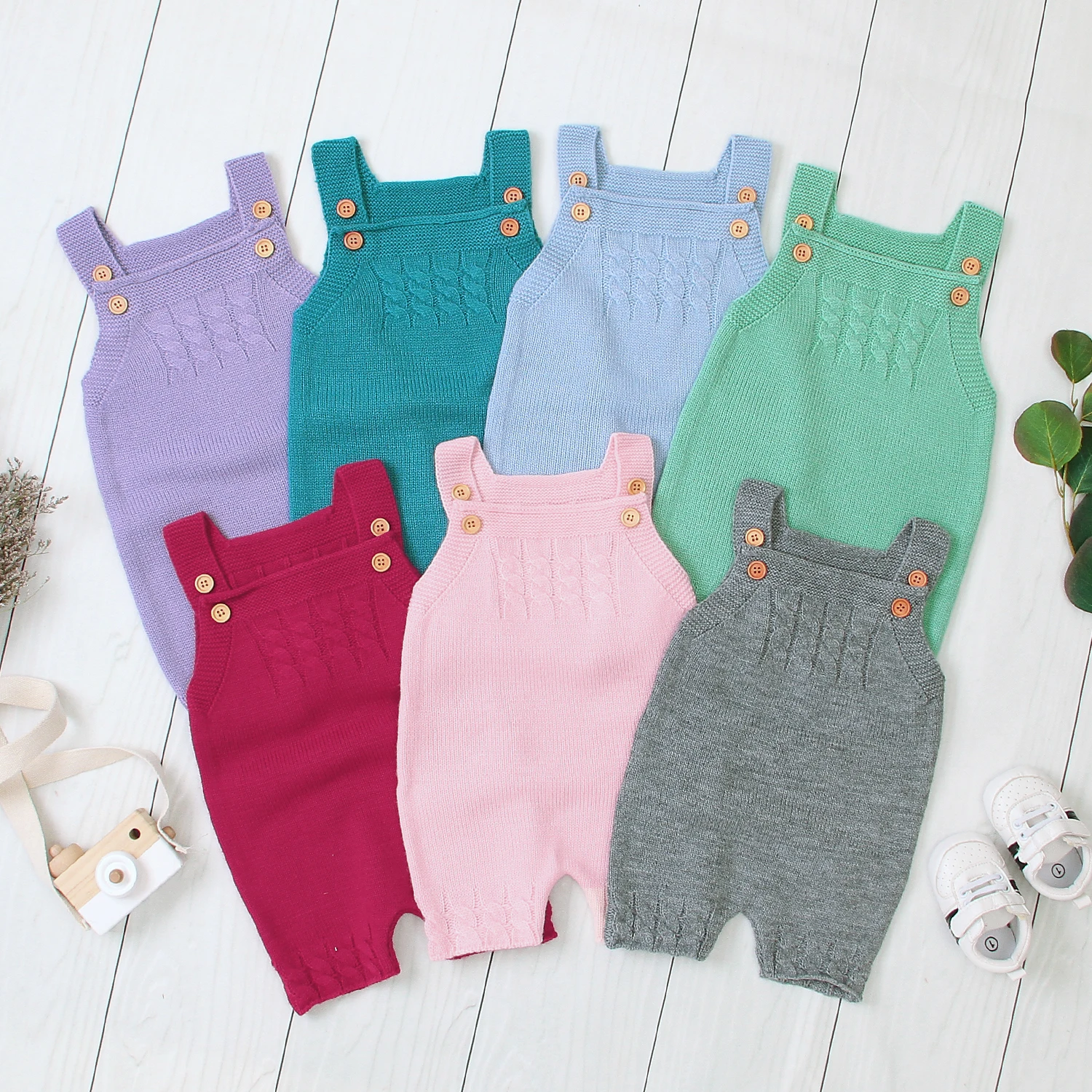 
New Arrivals Autumn Winter Infant Fashion Clothing Baby Warm Knit Vest Rompers Manufacturer 