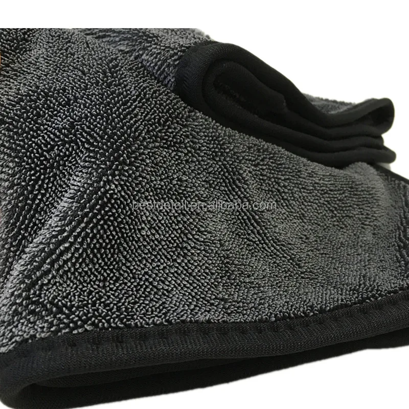 700GSM 90x60cm China Wholesale Auto Detailing Car Wash Premium Large Single Side Twist Microfiber Twisted Loop Car Drying Towel