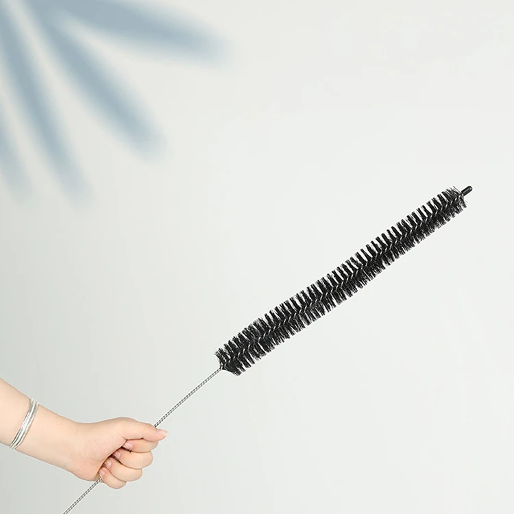 Hot sale dredging brush bathroom hair sewer 70cm long wooden handle washing machine radiator cleaning brush