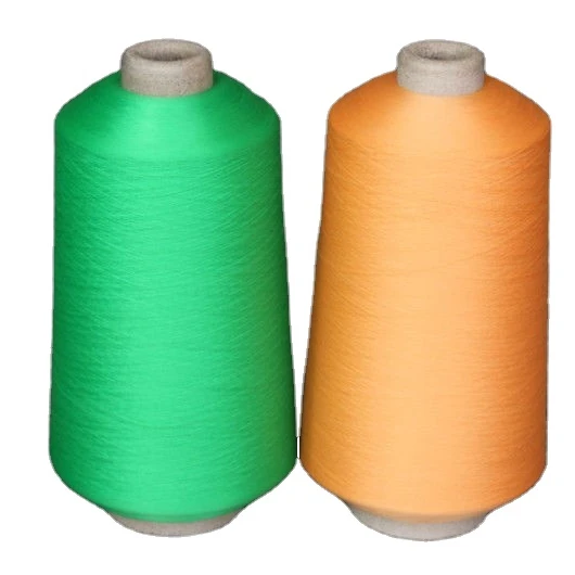 China supplier environmental dyeing with tail yarn colorful hank dyed knitting weaving sewing nylon 6 stretch yarn