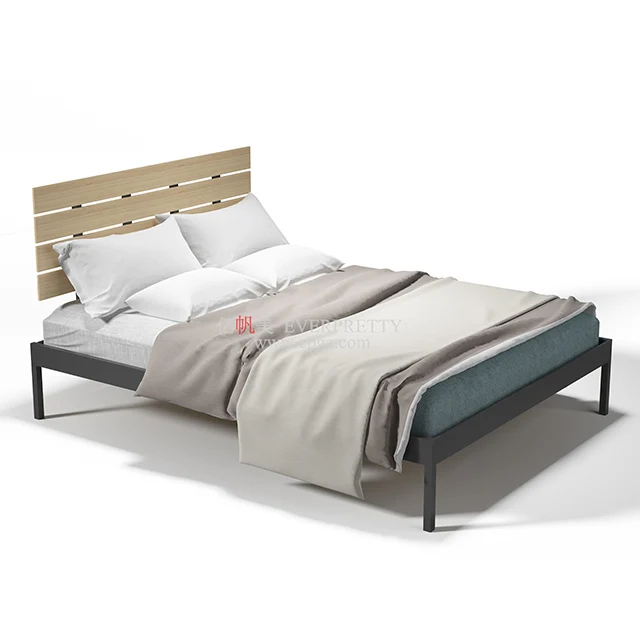 Hot Sale Hostel Furniture Adult Double Metal Bunk Beds with Small Table for Hostels