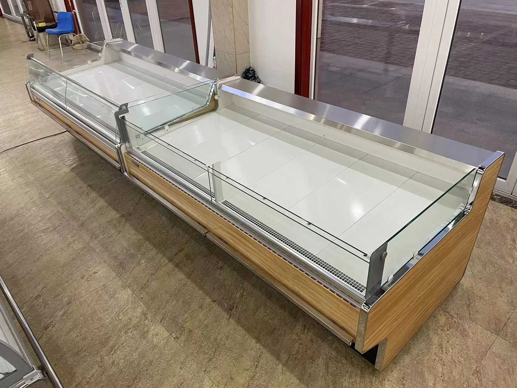 commercial cooler meat display chiller refrigerated showcase meat display fridge deli meat display refrigerator