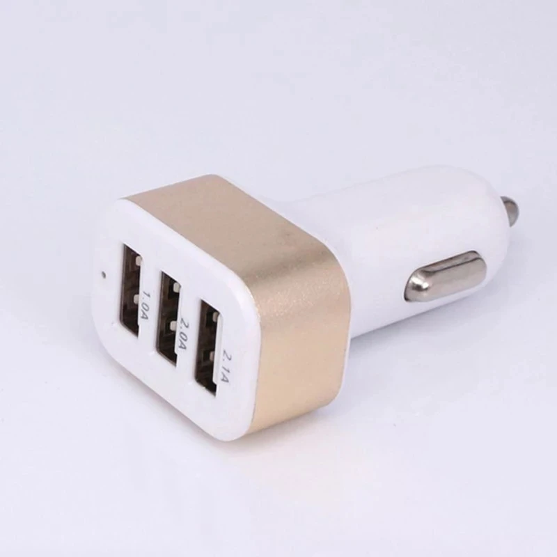 Лидер продаж на Amazon, автомобильное зарядное устройство для телефона, 5 В, 2 А, USB-адаптеры с 3 USB-портами, портативное зарядное устройство для телефона для iPhone