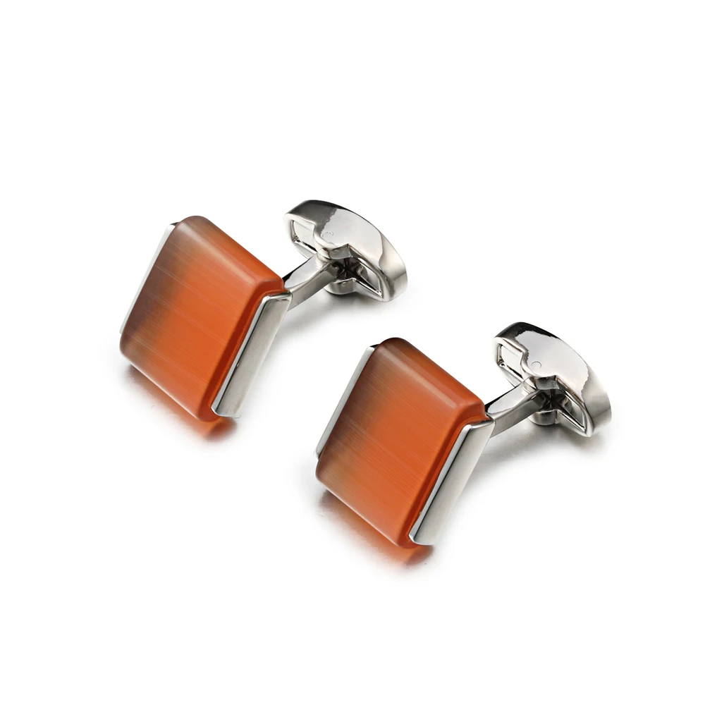 OB мужские деловые украшения, запонки с тигровым глазом и камнями для мужской рубашки, Китай, роскошные высококачественные полудрагоценные запонки