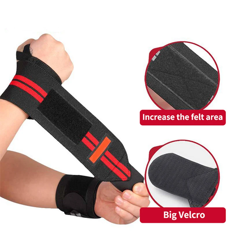 Adjustable Wholesale Custom Logo Fitness Wrist Straps Polyester Gym Weight Lifting Wrist Wrap Brace for Sports Use