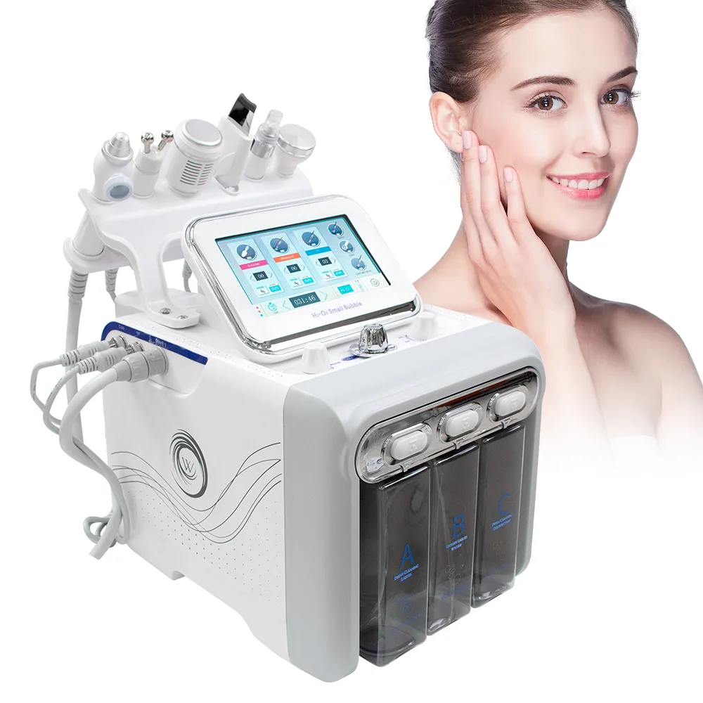 Synogal commercial use 6 in 1 facial beauty solution skin whitening blackhead removal aqua facial machine