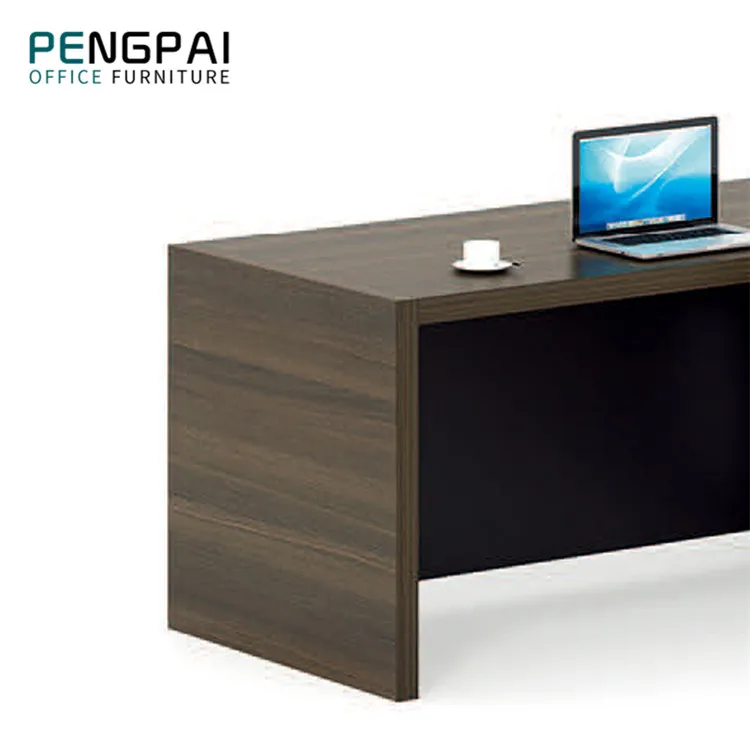 Pengpai l-shape office table modern office counter table design for sale office furniture set