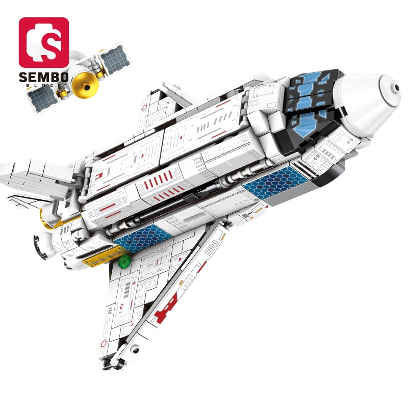 SEMBO конструктор 203311-18 836 шт. Обучающие DIY Сборные пластиковые кирпичи набор космический самолет астронавт модель строительные блоки игрушки Наборы