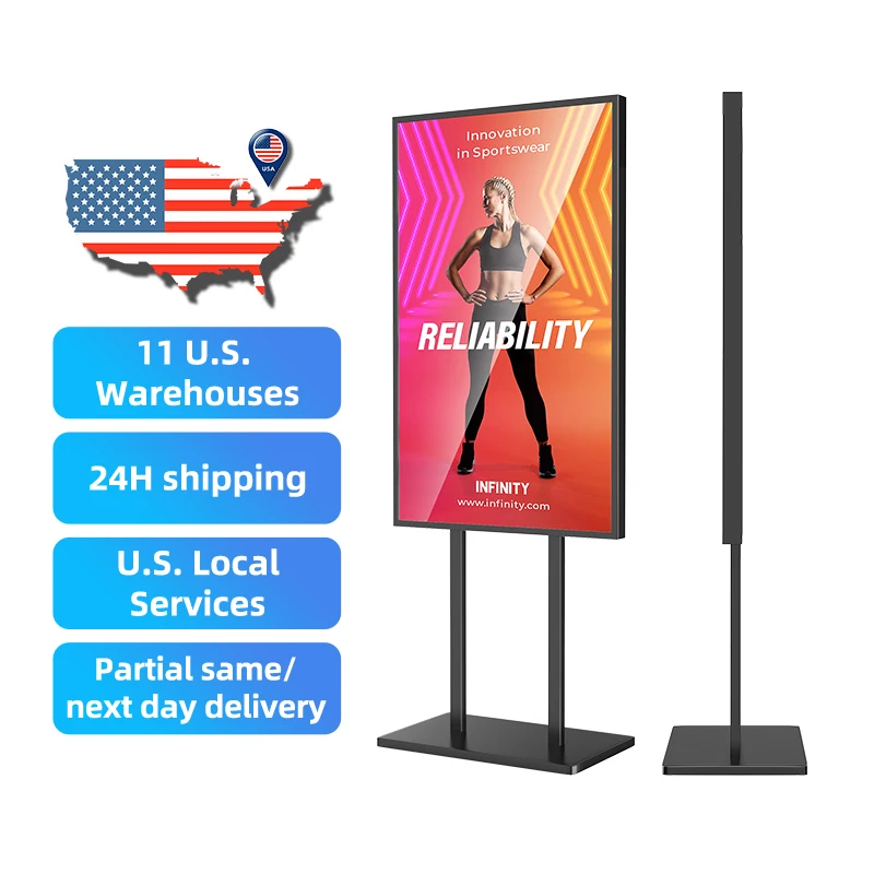 11 USA Warehouse Shipping from U.S. 1500 2000Nits High Brightness Window Front Window Facing Screen Lcd Display Retail Store