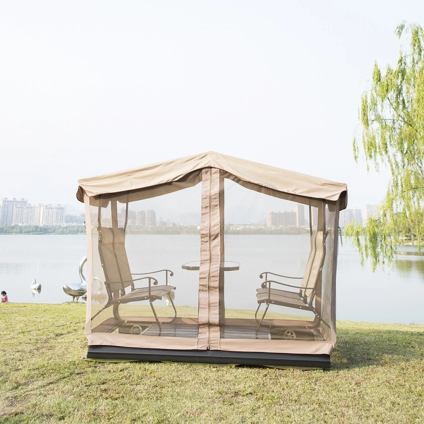 High Quality aluminum 4 seater garden furniture swing chair for Cafe outdoor