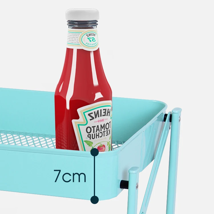 Bathroom 3 tier stainless steel shelves trolley utility storage rolling carts metal kitchen trolley