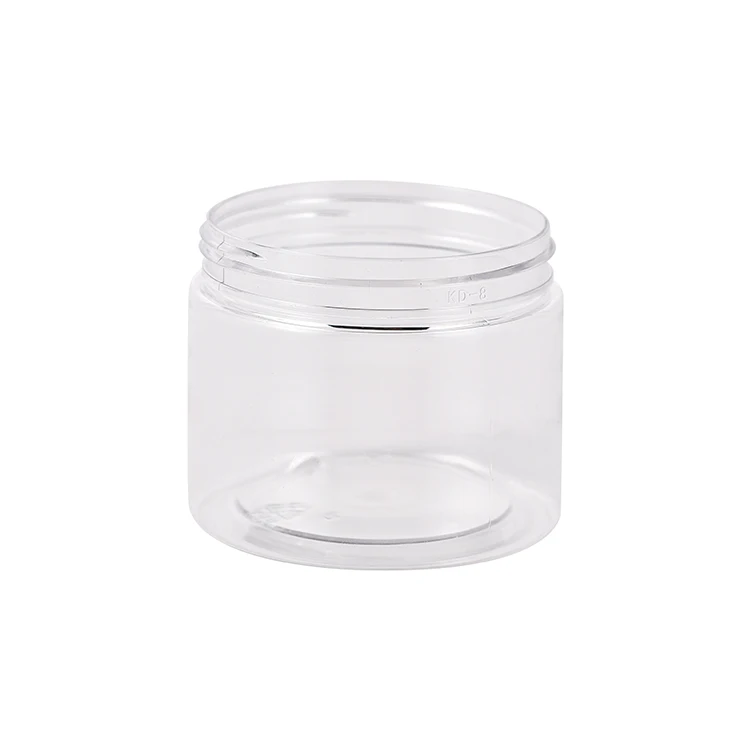 Multifunction Plastic Round Jar Cosmetic Body Lotions Container Candy Powder Dried Fruit Storage Plastic Jars with Silver Lids