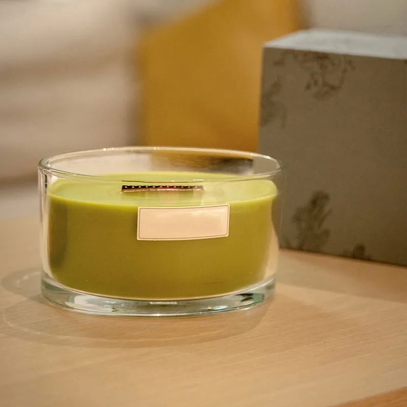 C&H Birthday Gift Glass Candle Holders Essential Oil Oval Cup Aromatherapy Candle Soy Wax Novelty Floating Scented Candle