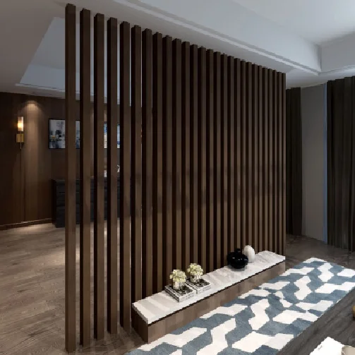 Wholesale Price Interior Decorative Laminated PVC Cladding Ceiling Batten Timber Square Tube WPC Hollow Column Wall Panel