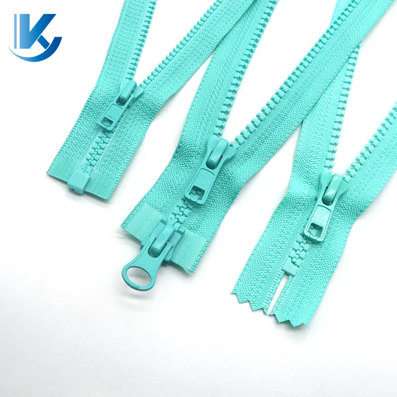 Factory Wholesale teeth resin plastic vislon zipper custom plastic zipper open-end close end resin zipper for jacket hoodie
