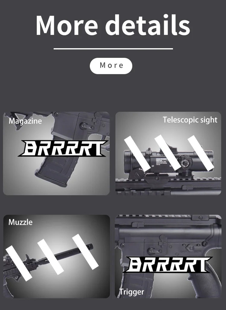 Factory hot sales Electric Shooting Games Nylon splatrball ball blaster for adults realistic toy gun