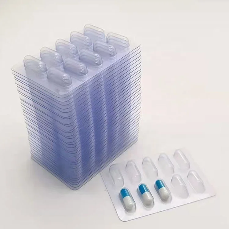 PVC Size 0 Capsule Pill Blister Plastic Packaging Tray
