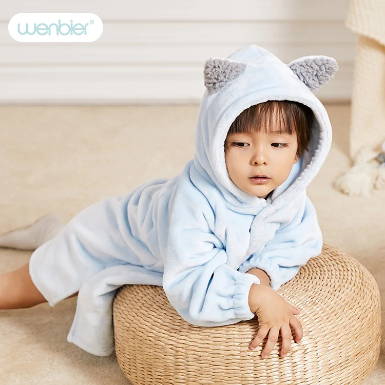 Wenbier 2022 высококачественные детские пижамные костюмы из кораллового флиса с длинными рукавами на осень и зиму теплые комплекты детской