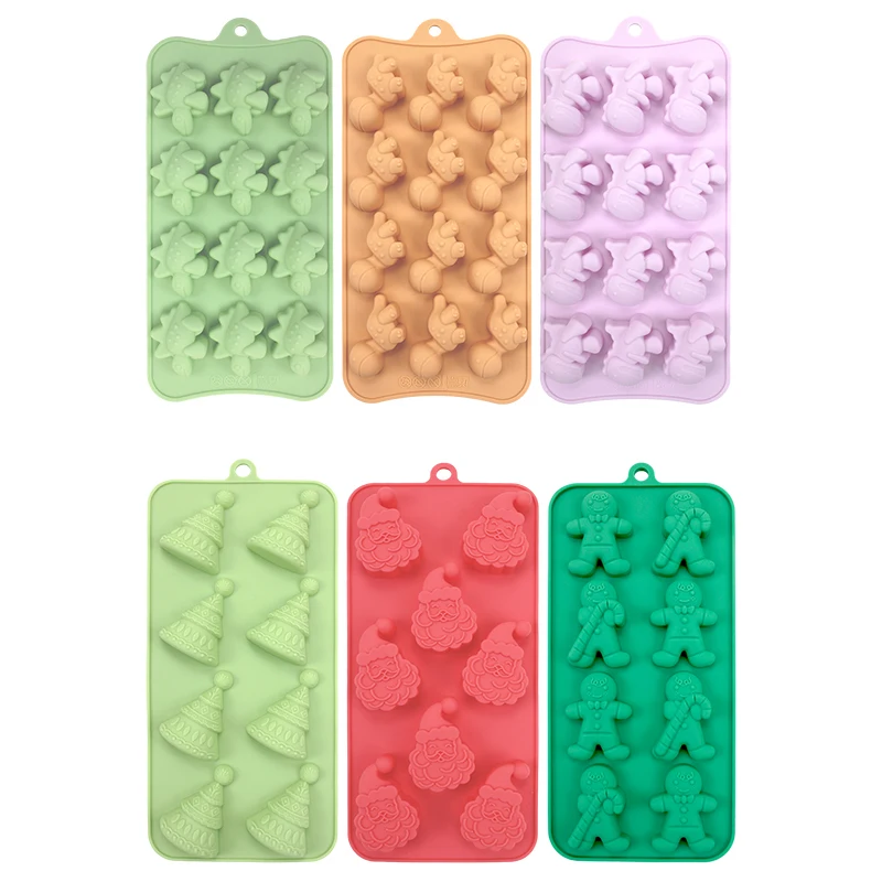 silicone Christmas Gingerbread Man Candy Mold Silicone Mold Cookie Chocolate Baking Cake Mould Christmas Biscuits Cookie