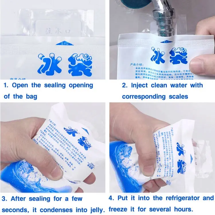 400ml cold bags reusable water injection cold pack for food delivery shipping transport