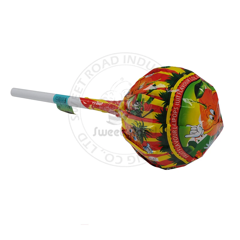 Halal 8G Orange Flavor Big Lollipop Candy Factory