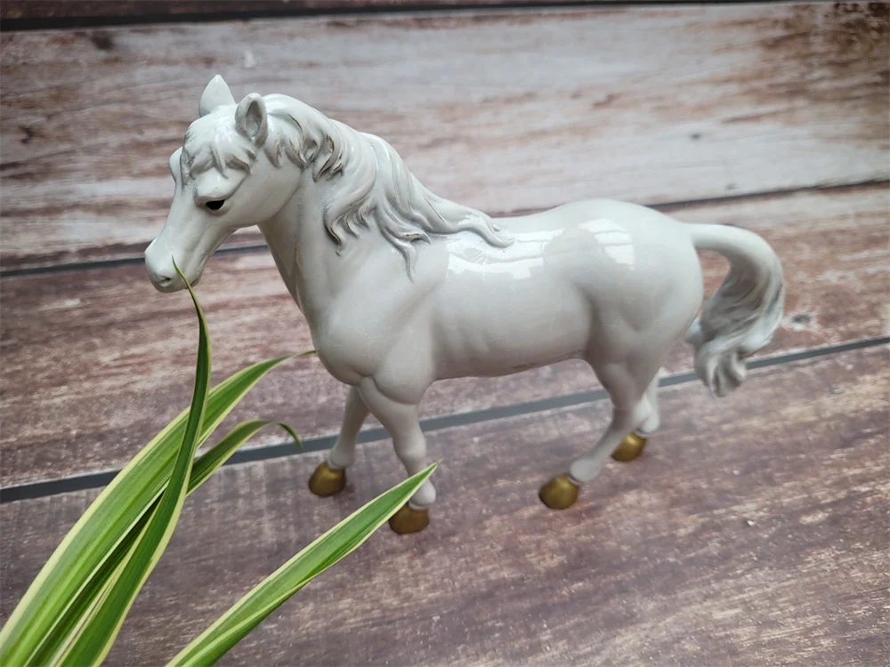 Brass Horse Sculpture Copper Animal Ornaments Sculptures Decoration