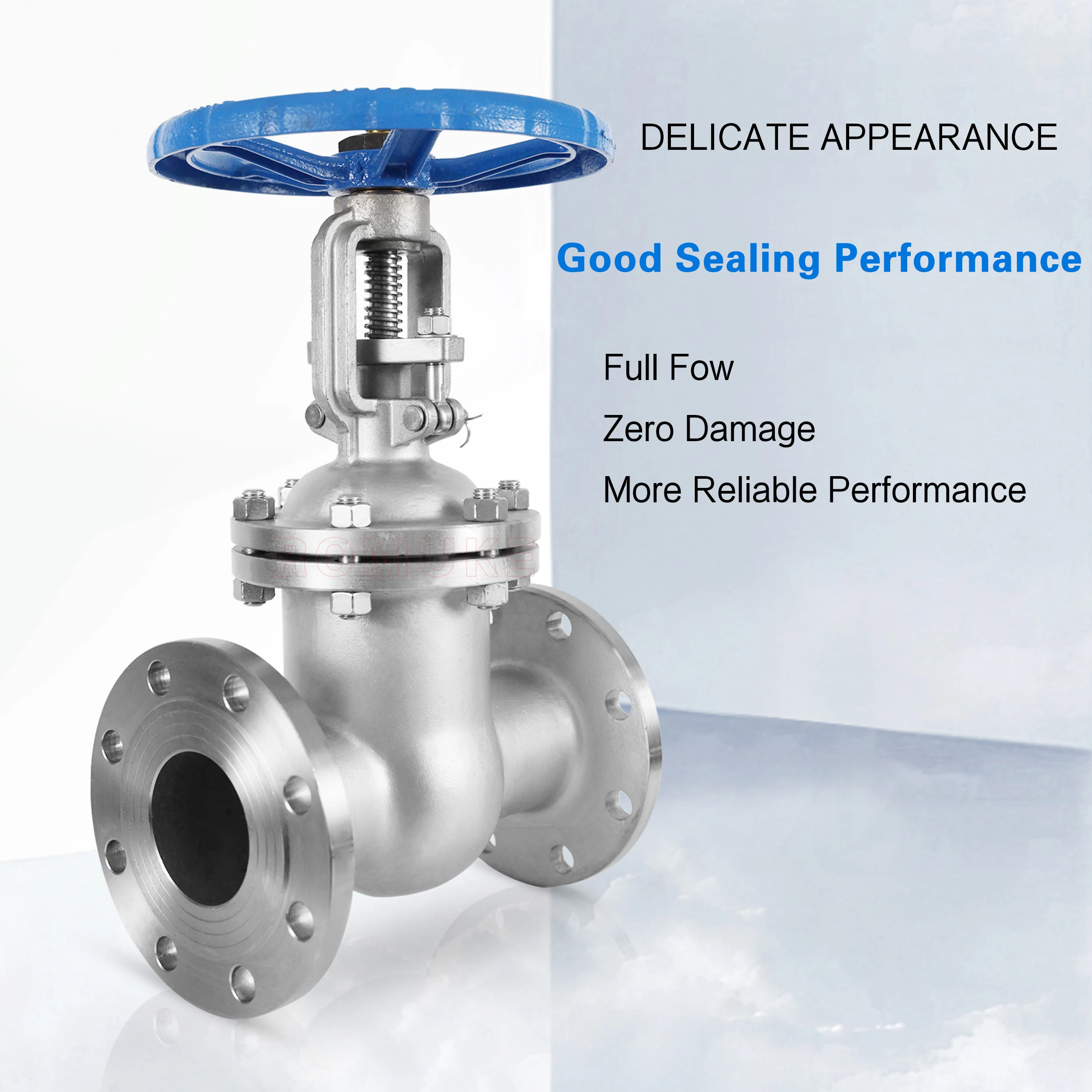 Z41W-16P  Stainless Steel CF8 CF3 CF8M CF3M Rising Stem Wedge Hard Seal Flange Manual High Temperature Resistant Gate Valve