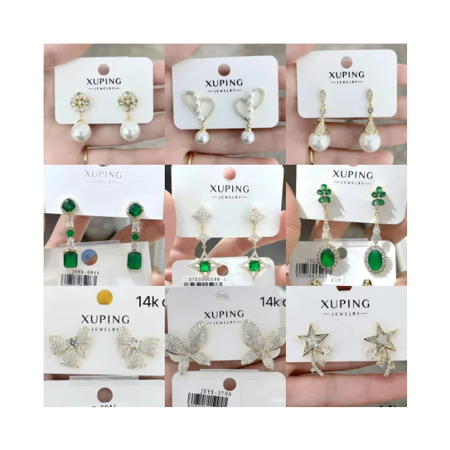 20241111 Earrings XUPING Jewellery Manufacturers 14K Gold Plated Copper Earrings Wholesale Bulk Fashion Earrings For Women