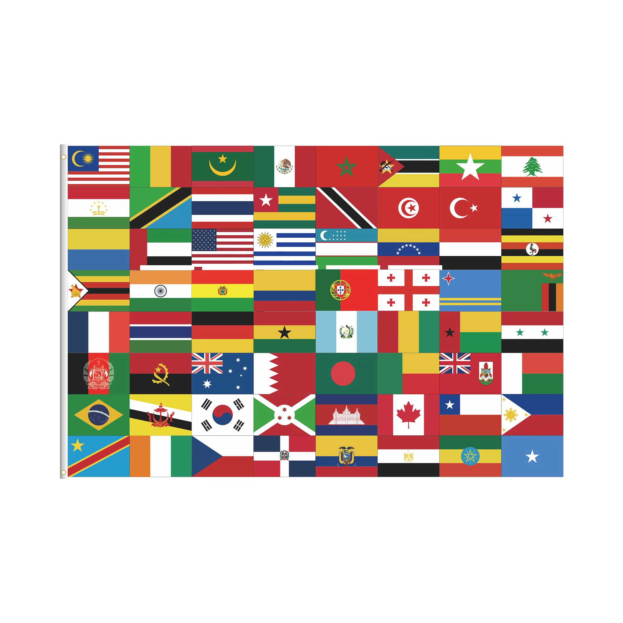 Custom Logo Countries Football Fans Digital Printing Brazil American Flag Of The World