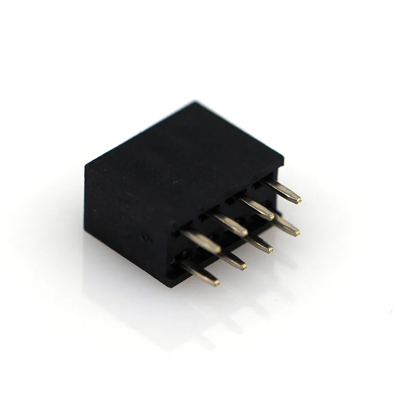 2*4p female header 2.54mm*8.5H DIP Connector pcb Double Row female pin header socket