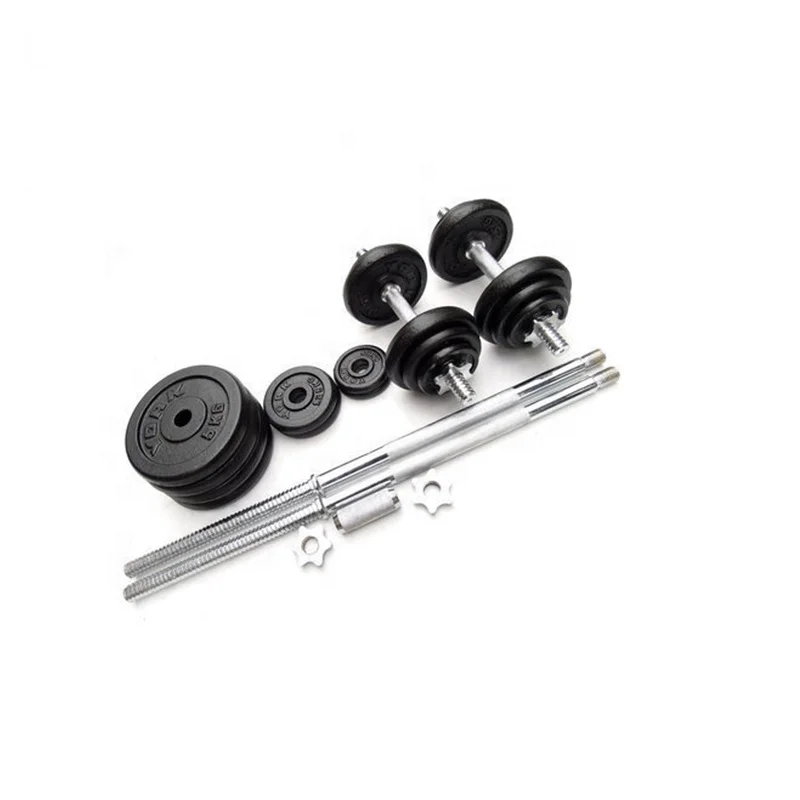 50kg gym fitness equipment cast iron dumbbell set 2 in1 adjustable dumbbell set and barbell set