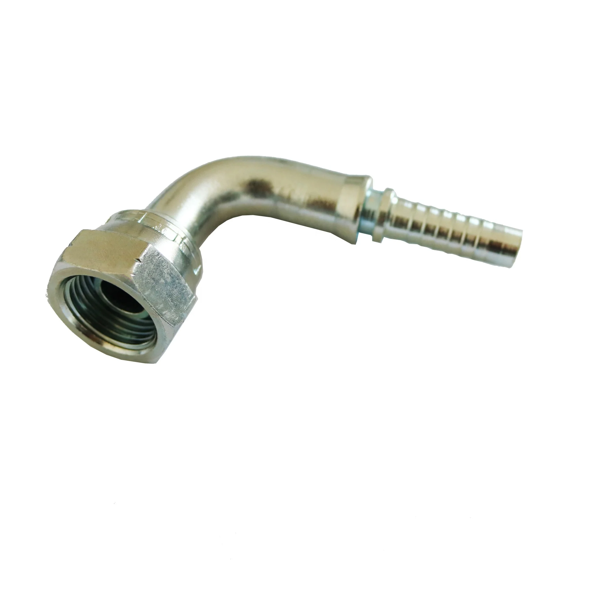 Hebei forged end connection hydraulic hose fittings Carbon steel Single Hex 90 degree BSP 22691