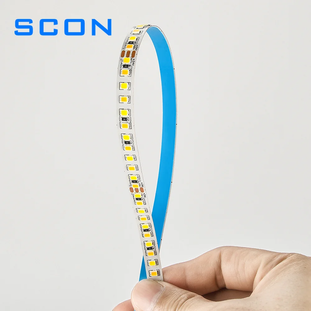 SCON wholesale 24V dimming multi-color low voltage living room office 2835 flex led strip light