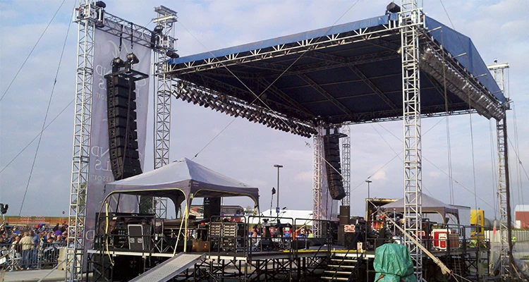 GF-truss Aluminum 19 ft 6 M height Upright line array speaker lift truss stand tower