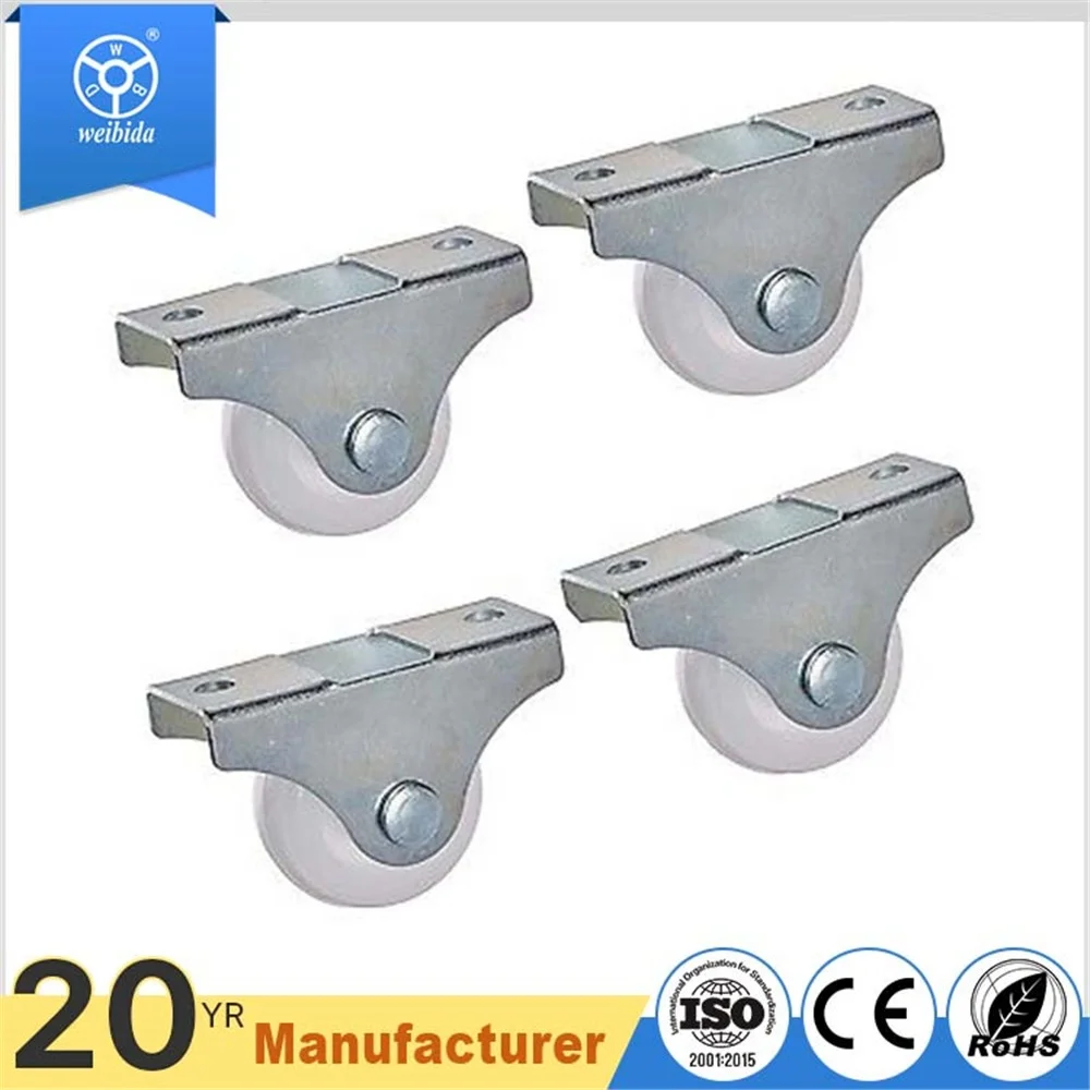 Factory price all size plastic pp material 1 inch castor wheel sliding door wheels