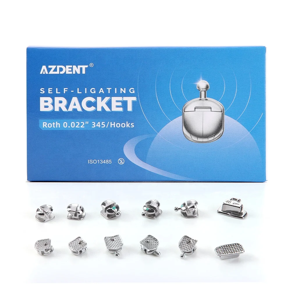 AZDENT Orthodontic Spherical Self-Ligating Brackets ROTH/MBT 022 Dental Bracket