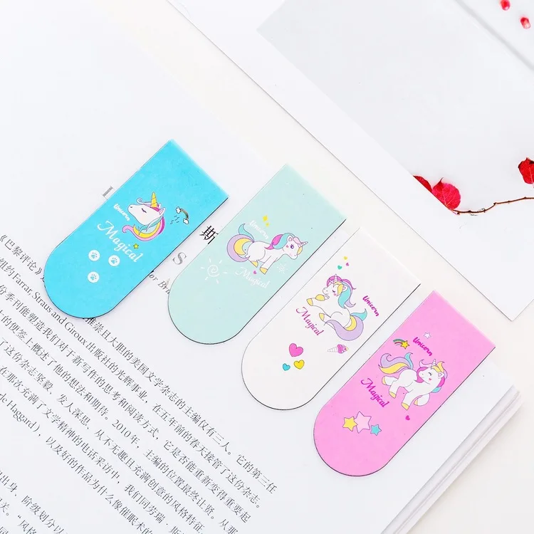High Quality Magnetic Printed Paper Book Mark Beautiful Paper Folding Custom Magnetic Bookmarks
