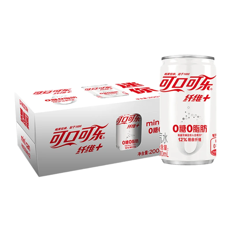 Wholesale Cocaa Cola Soft Drinks 0 Sugar 0 Calorie Dietary Fiber Soda 200mL Carbonated Cocaa Cola Drinks