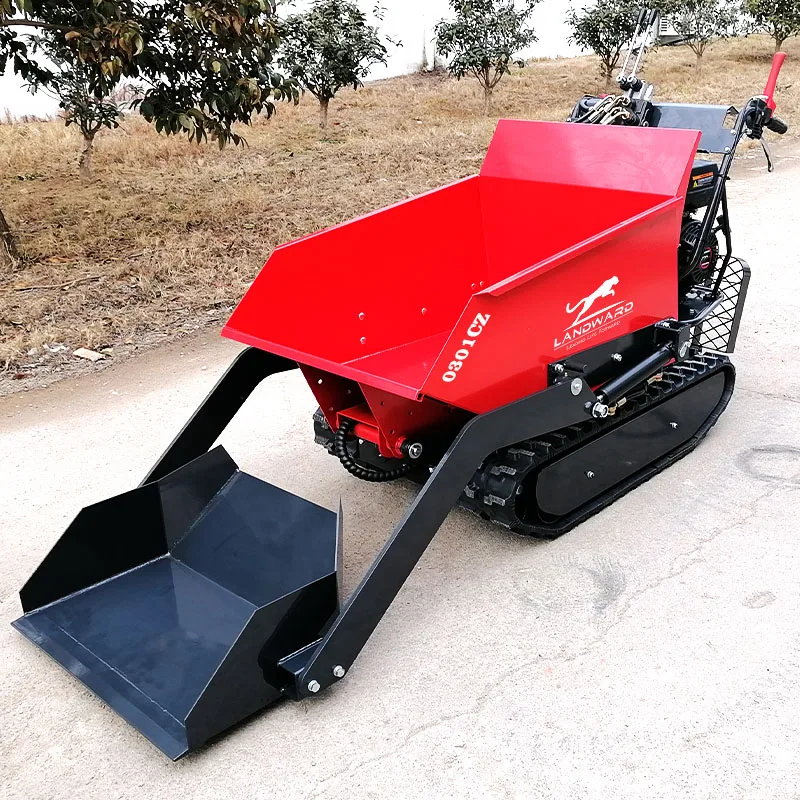 Hydraulic Mini Transporter Rubber Track Dump Truck Diesel Engine 250kg Mini Crawler Dump Truck