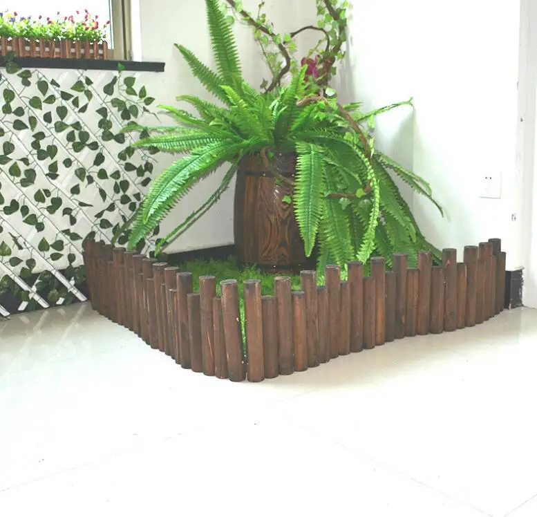 Wooden Short Fence Outdoor Landscape Edging  Decorative Border Tree Fence - Spring Garden & Yard Maintenance