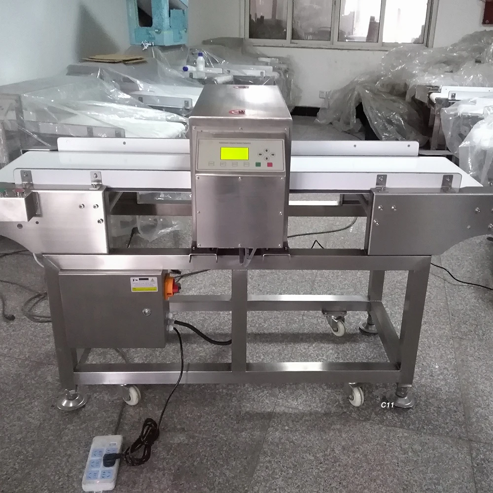 Stainless steel metaldetector conveyor belt type metal detector machine