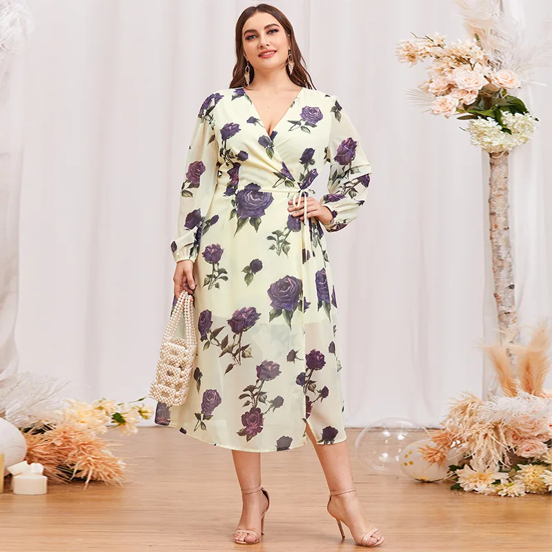 R12686S женская мусульманская одежда больших размеров 4XL Европейская и американская фабричная оптовая продажа платья