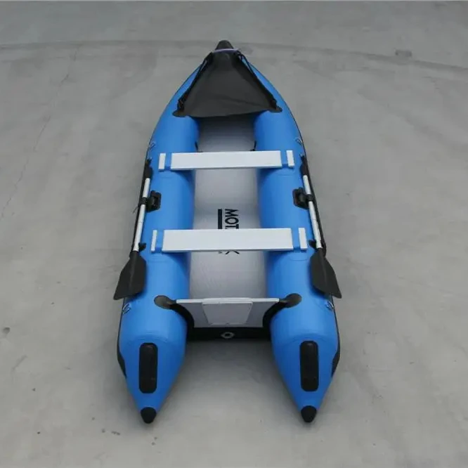 OHO 1 Person Drop Stitch Foldable Canoe Boat White Water Sea Inflatable Fishing Kayak Boat with Accessories