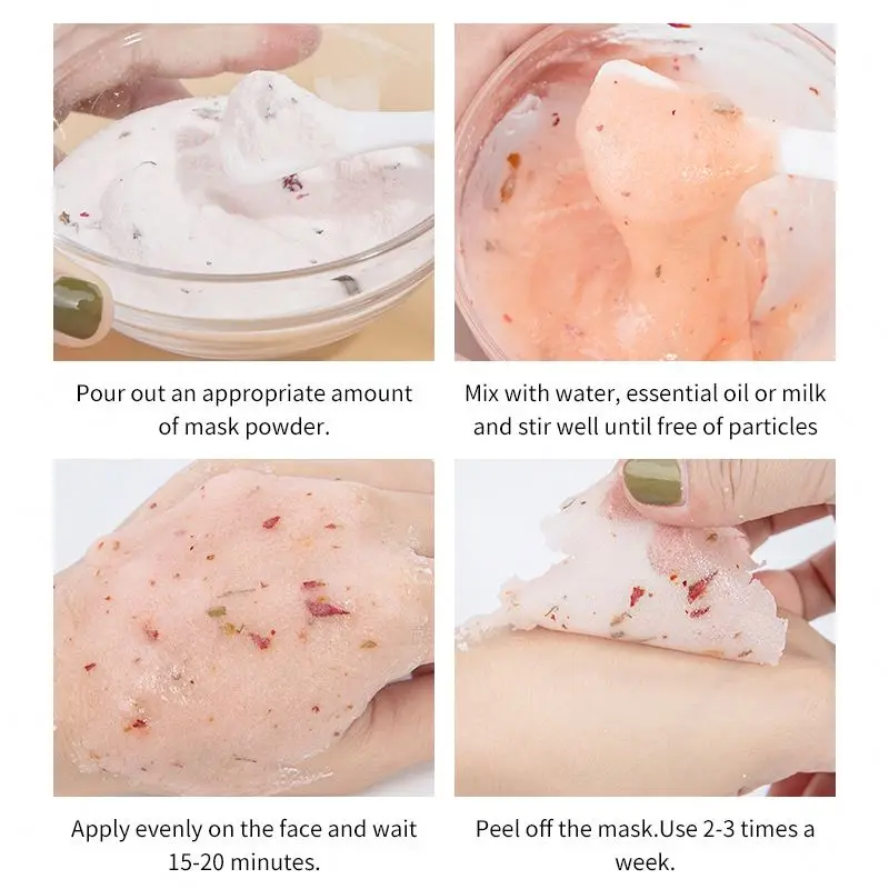 oem Rose Bulk Order Custom Logo Jelly Face Mask Vegan Private Label Watermelon Hydro Jellymask Powder