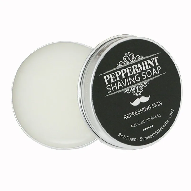 Natural shaving soap mint custom elegance clear  barber mens shaving gel