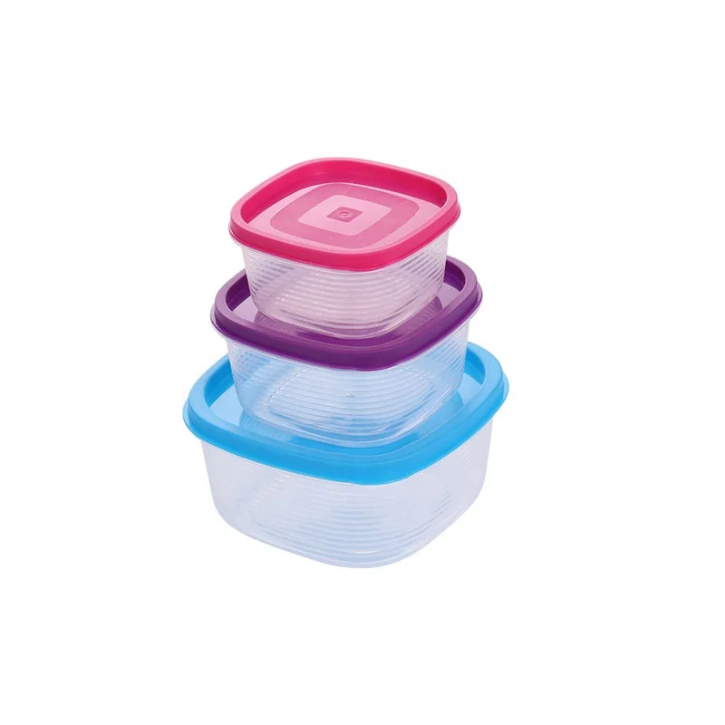 3 Piece Plastic Food Container Set Dry Food Storage Box Food Storage Organizers Set